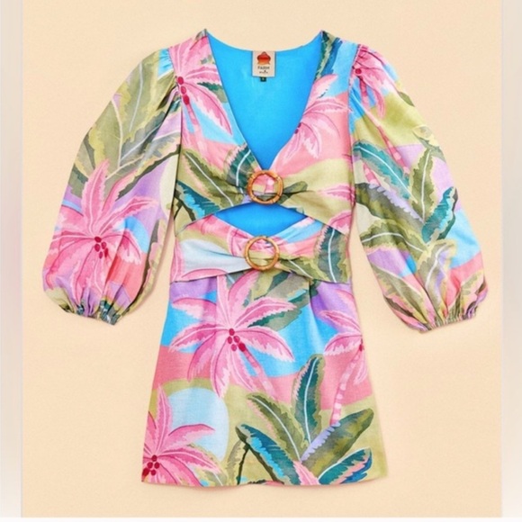 Farm Rio Beach Vibe Mini Dress M - Picture 3 of 9